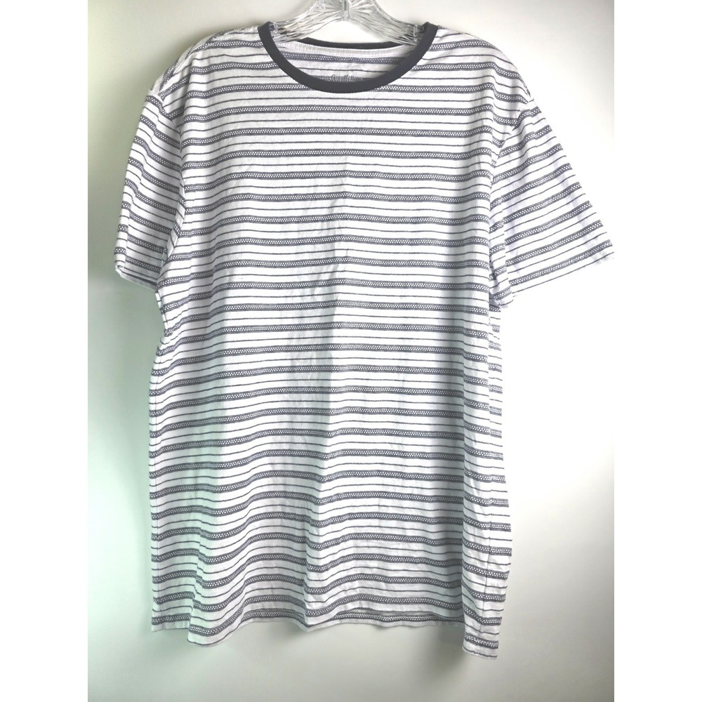 Men's Short Sleeve Novelty T-Shirt‎ Goodfellow & Co Size Large Grey Striped